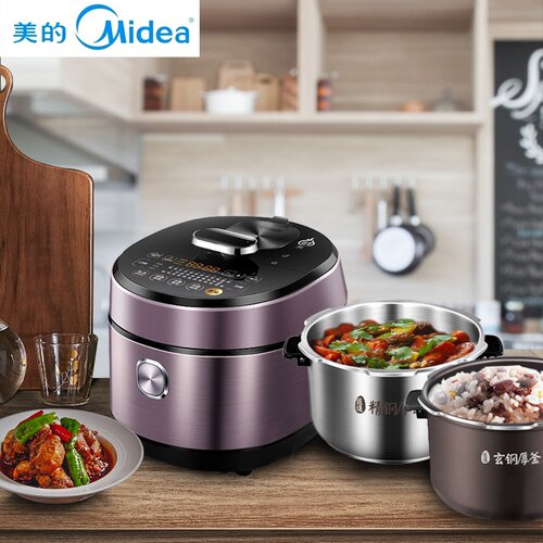 美的IH饭煲玄钢双胆5升电压力锅