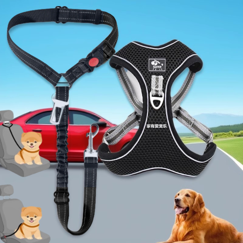 狗狗车载安全带坐电瓶车安全绳