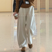 镰刀裤 大码 子女款 2026新款 白色弯刀裤 今年流行梧桐裤 休闲运动卫裤