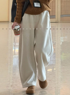 白色弯刀裤休闲运动卫裤大码镰刀裤子女款2026新款今年流行梧桐裤