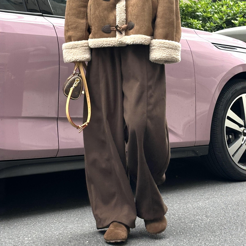 改版了n次的咖色毛呢裤！