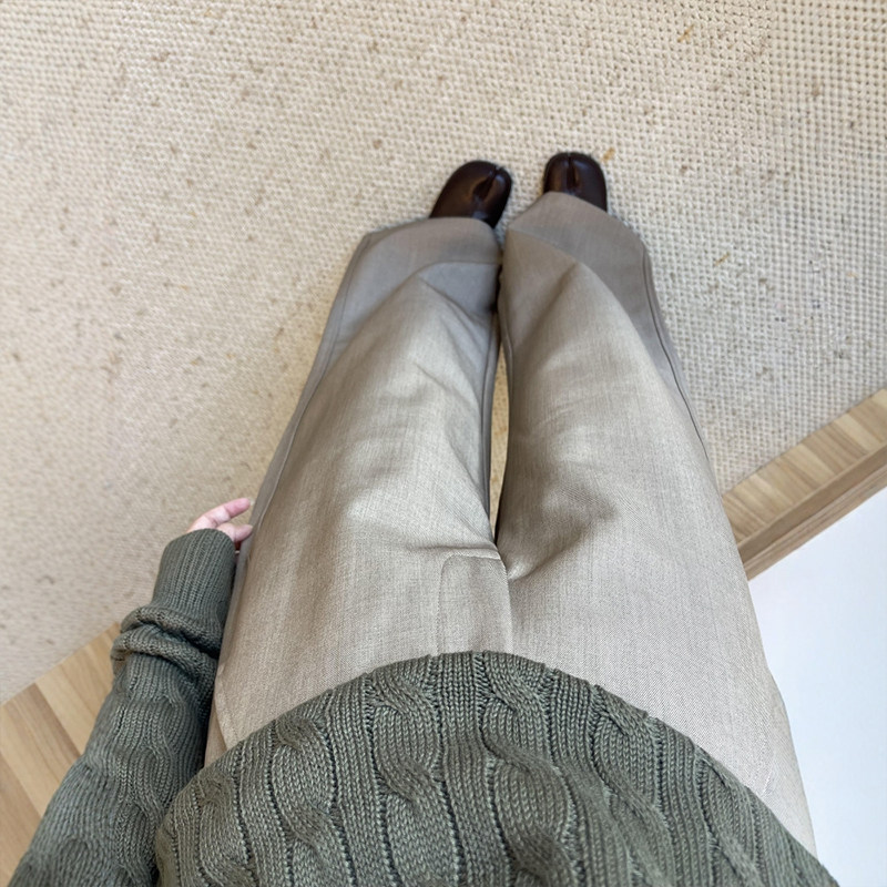 卡其色老钱风西装裤大码女春咖色高级感休闲阔腿裤子超好看梧桐裤,女装/女士精品,休闲裤,淘宝优惠券,粉丝福利购,淘宝优惠卷