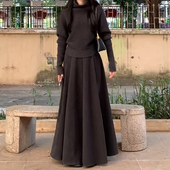 潮 半身裙女2026新款 黑色百褶梨形伯克利半裙女大码 显瘦超好看春装