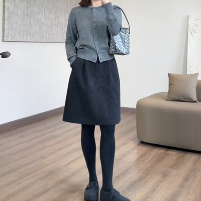 秋冬毛呢中裙的MVP！！