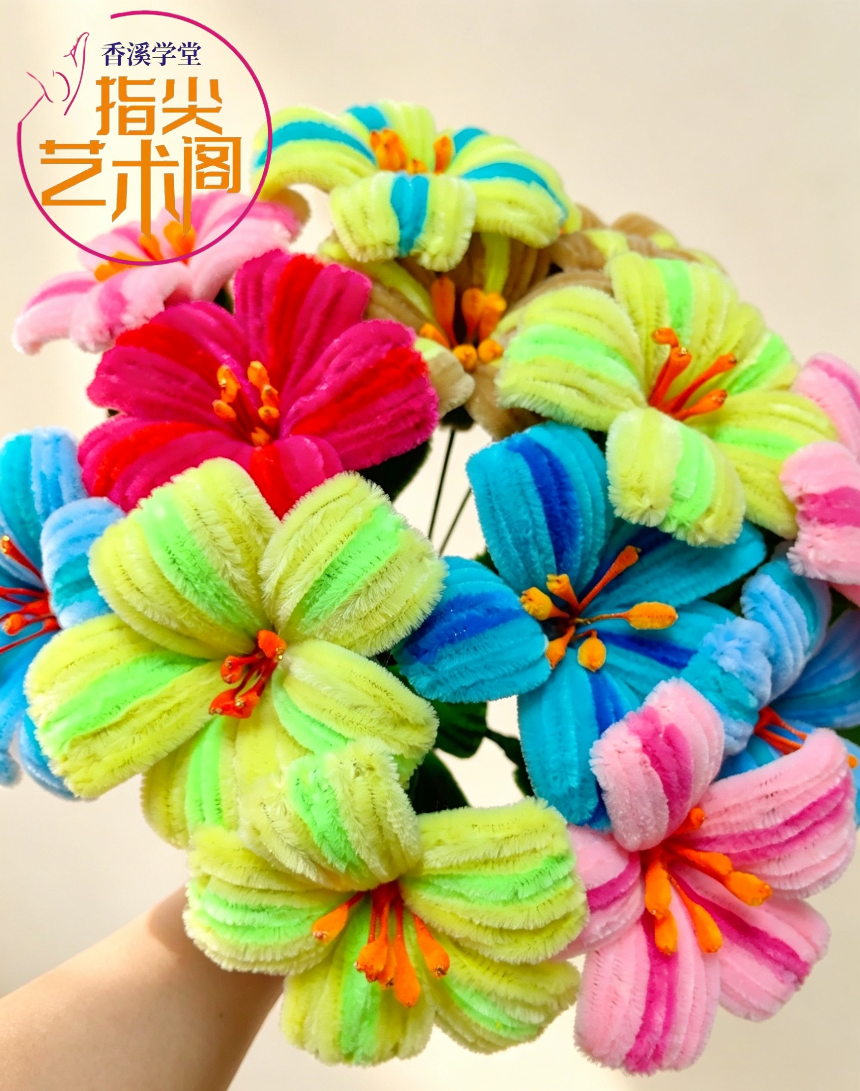 成品芙蓉花加密扭扭棒教师节情人节永生花礼物创意直销摆件道具