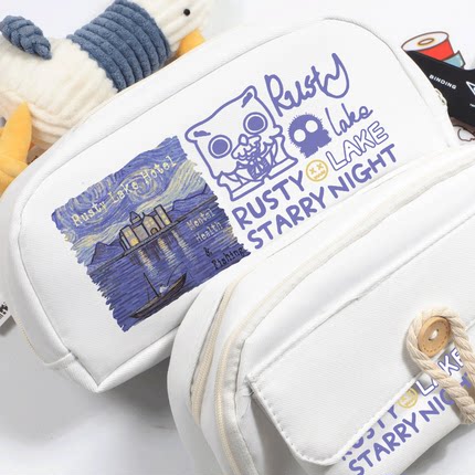 梵高星空联名锈湖游戏周边二次元学生笔袋文具盒大容量Rusty Lake