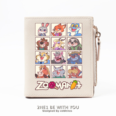 疯狂动物城2联名周边可爱盖瑞尼克朱迪钱包卡包一体包短款女学生