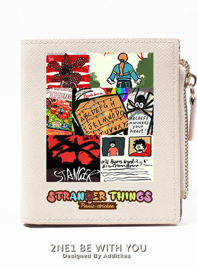 怪奇物语StrangerThings周边美剧欧美小巧钱包卡包一体短款女学生
