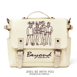 BEYOND黄家驹周边摇滚乐队创意怀旧帆布手提单肩斜挎包初高中学生
