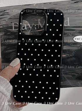 简约ins小众波点适用iphone17promax苹果16手机壳新款14男女款12pro个性日韩风13pro全包14pro防摔11保护套xr