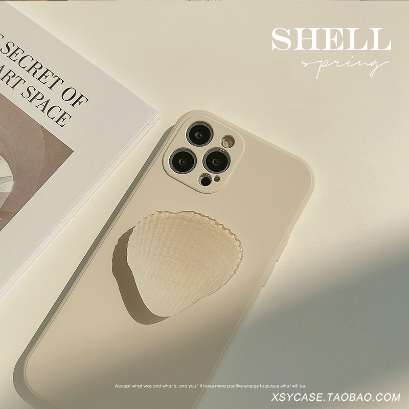 ins同款贝壳支架iPhone11手机壳15pro max软XR苹果13防摔适用7/8plus高级感14PRO简约日韩风XS男女怎么看?