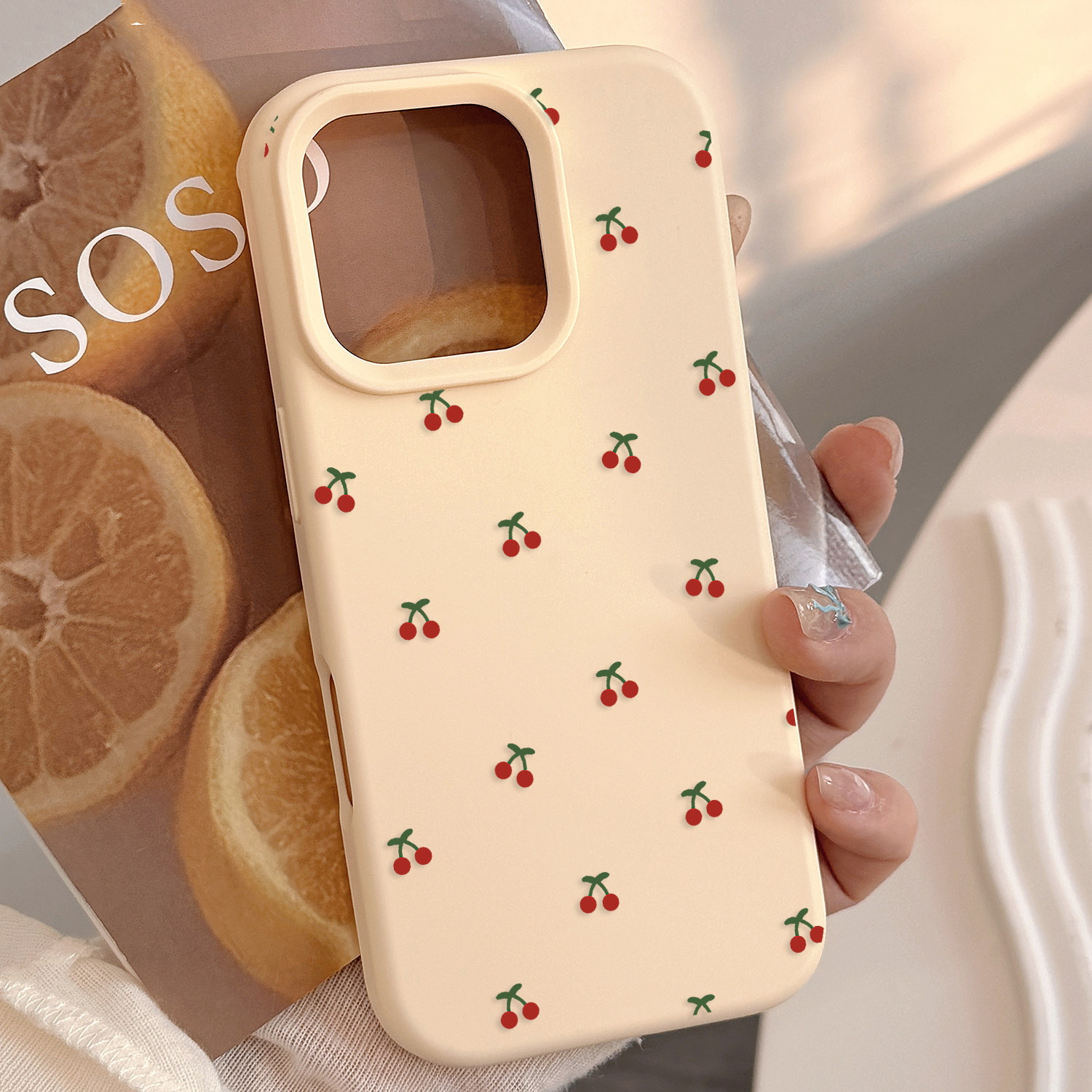 ins小众甜美小樱桃满屏17适用16pro苹果16ProMax手