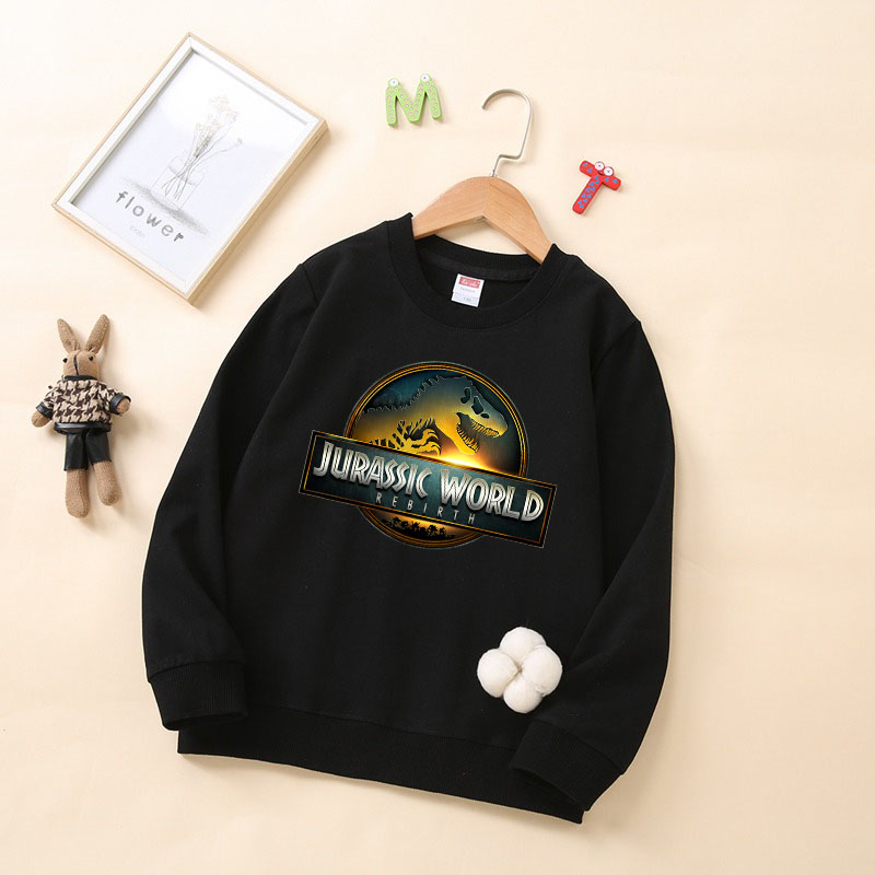 侏罗纪世界重生长袖儿童成人JURASSIC PARK rebirth连帽卫衣棉