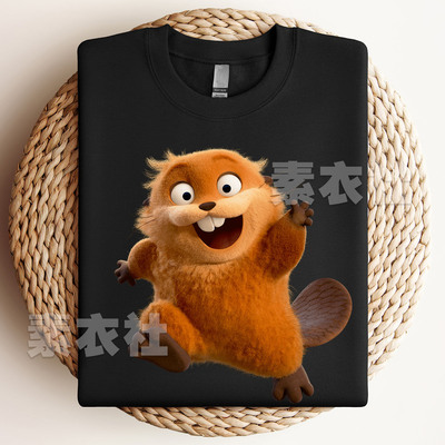 河狸变身计划短袖动画电影周边pixar皮克斯Hoppers狸想奇兵T恤棉