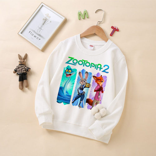 疯狂动物城2长袖迪士尼儿童成人动画周边zootopia2朱迪圆领卫衣棉