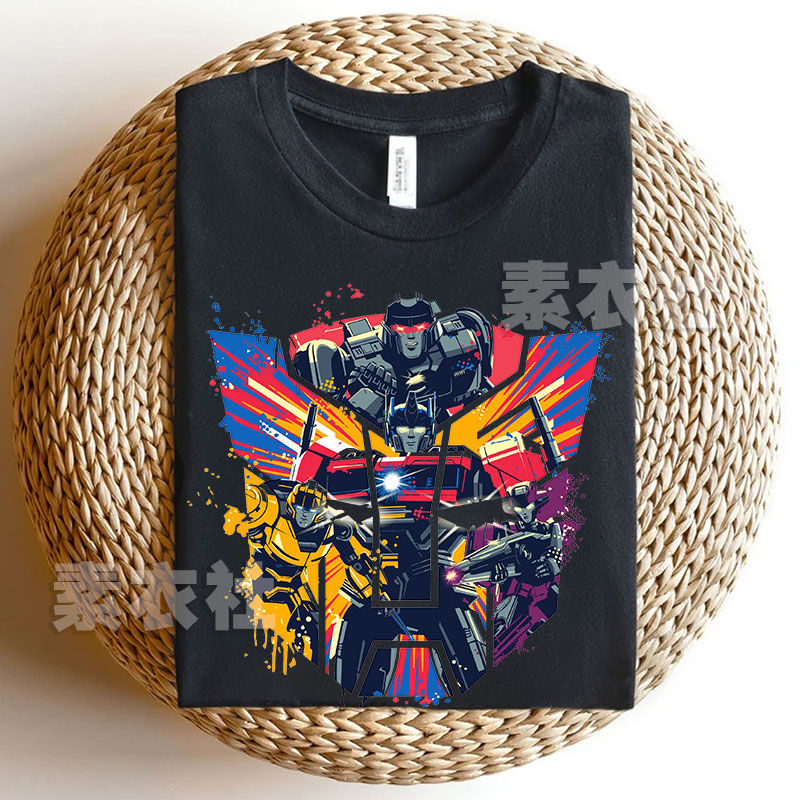 变形金刚起源擎天柱短袖T恤纯棉