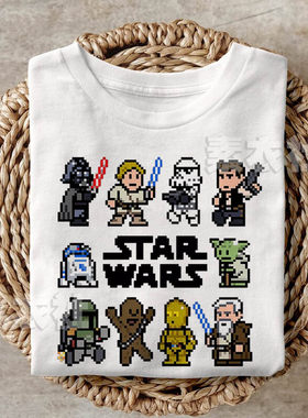 星球大战短袖Starwars像素风T恤