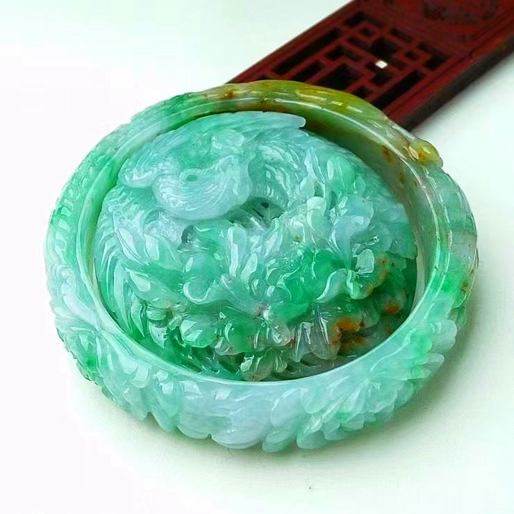 天然A货缅甸翡翠 精美水润 黄加绿双彩凤凰正圈宽边手镯 凤凰展翅,珠宝/钻石/翡翠,颈饰,淘宝优惠券,粉丝福利购,淘宝优惠卷