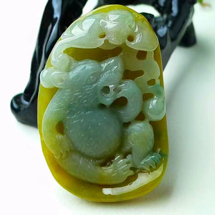 天然A货缅甸翡翠 精美水润 黄翡精美雄霸天下 一方霸主