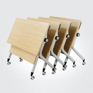折叠培训桌椅组合双人长条办公桌简约会议室可移动拼接折叠会议桌