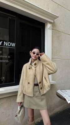 两面穿皮毛一体2025年冬季新款仿水貂绒毛茸茸外套女短款皮草大衣