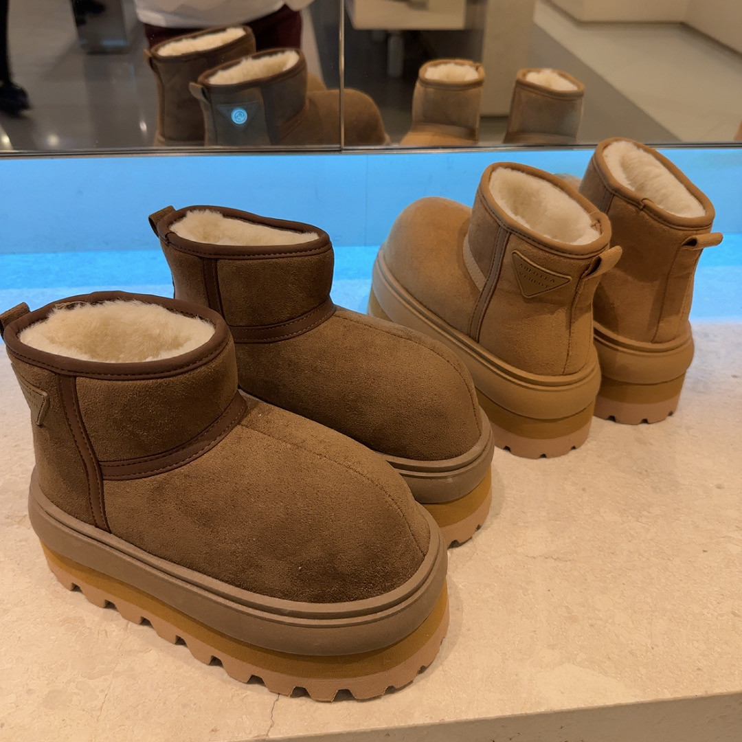 欧货重工超高跟雪地靴女冬季新款反毛绒卡皮巴拉短靴一脚蹬面包鞋,女鞋,时尚雪地靴,淘宝优惠券,粉丝福利购,淘宝优惠卷