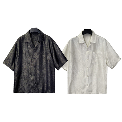 新款男士桑蚕丝衬衫短袖