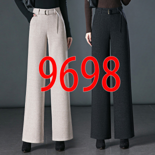 9698毛呢阔腿裤 5XL