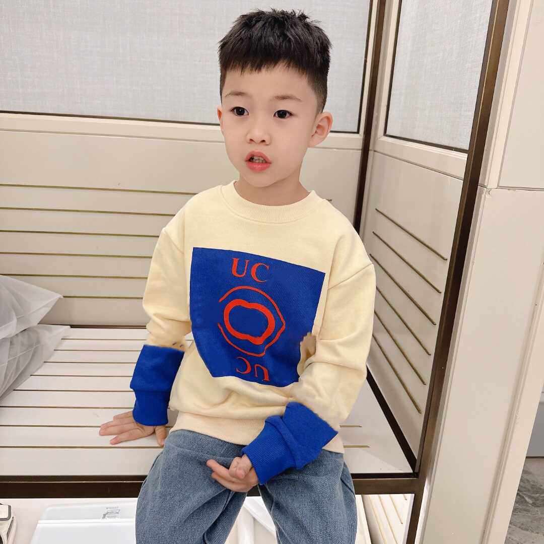 24男女宝宝秋冬卫衣两件套装水溶印花腰带经典配色小中大童1-14岁