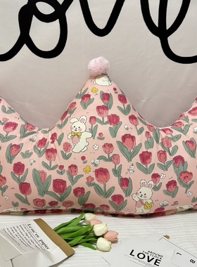 ins皇冠靠背床头靠垫靠枕榻榻米双人单人简约现代软包床上抱枕