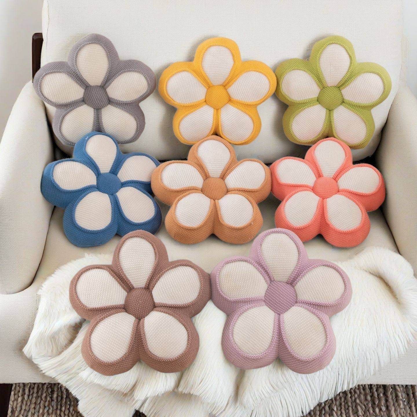 加厚花朵坐垫小雏菊花垫座椅垫玩具午睡靠背靠枕毛绒抱枕,居家布艺,午睡枕,淘宝优惠券,粉丝福利购,淘宝优惠卷