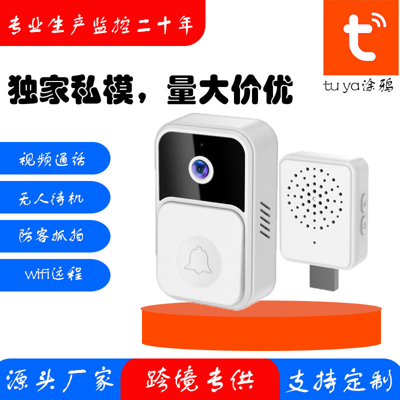 V9-tuya涂鸦智能家居高清夜视可视门铃 无线远程低功耗电子猫眼