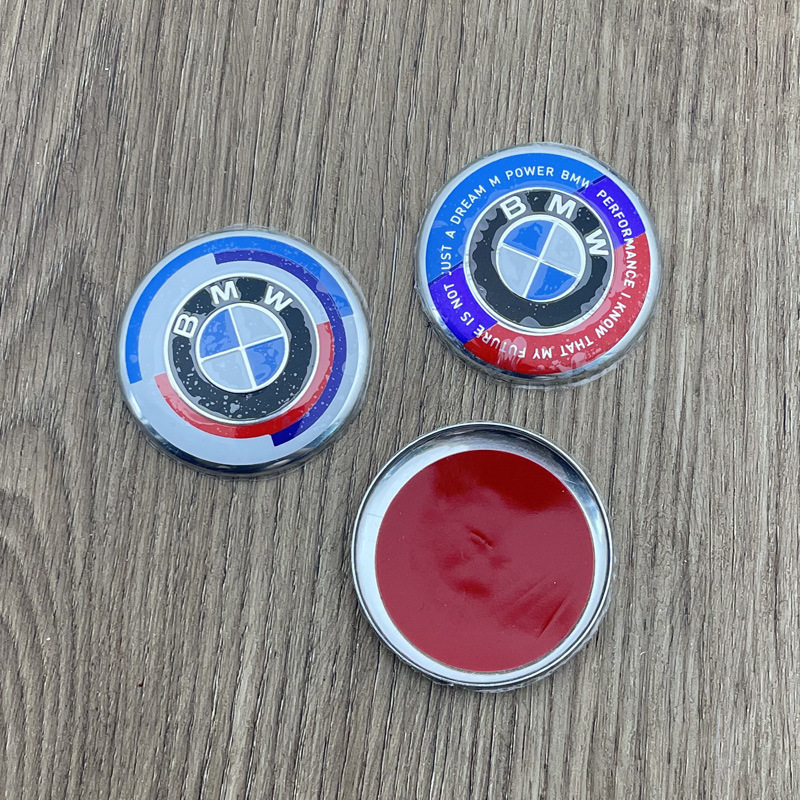 适用于宝马联名版50周年纪念限量版3系5系前后标方向盘标轮毂盖标