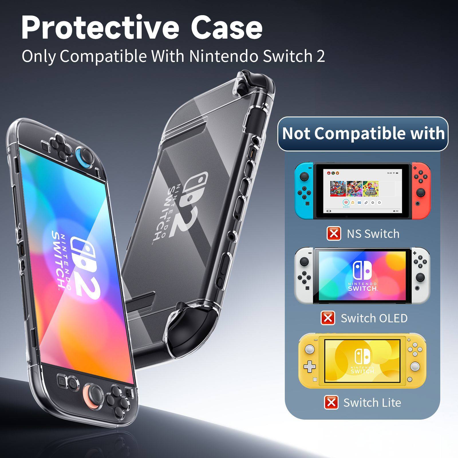 适用于任天堂switch2代保护壳 ns2透明水晶盒NS2游戏机分体全包壳,电玩/配件/游戏/攻略,switch保护壳套,淘宝优惠券,粉丝福利购,淘宝优惠卷