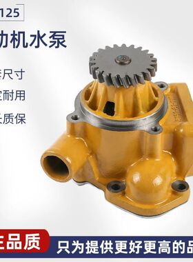 适配小松挖机PC300-3 400-5 D60-11推土机康明斯S6D125发动机水泵