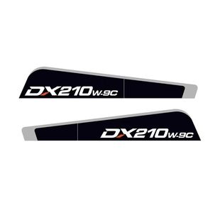 斗山挖掘机DX210W-9C轮挖贴纸车标挖机边门型号贴