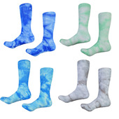 原创手工扎染蓝染袜子男女保暖日常休闲运动纯棉中筒草木染靛蓝