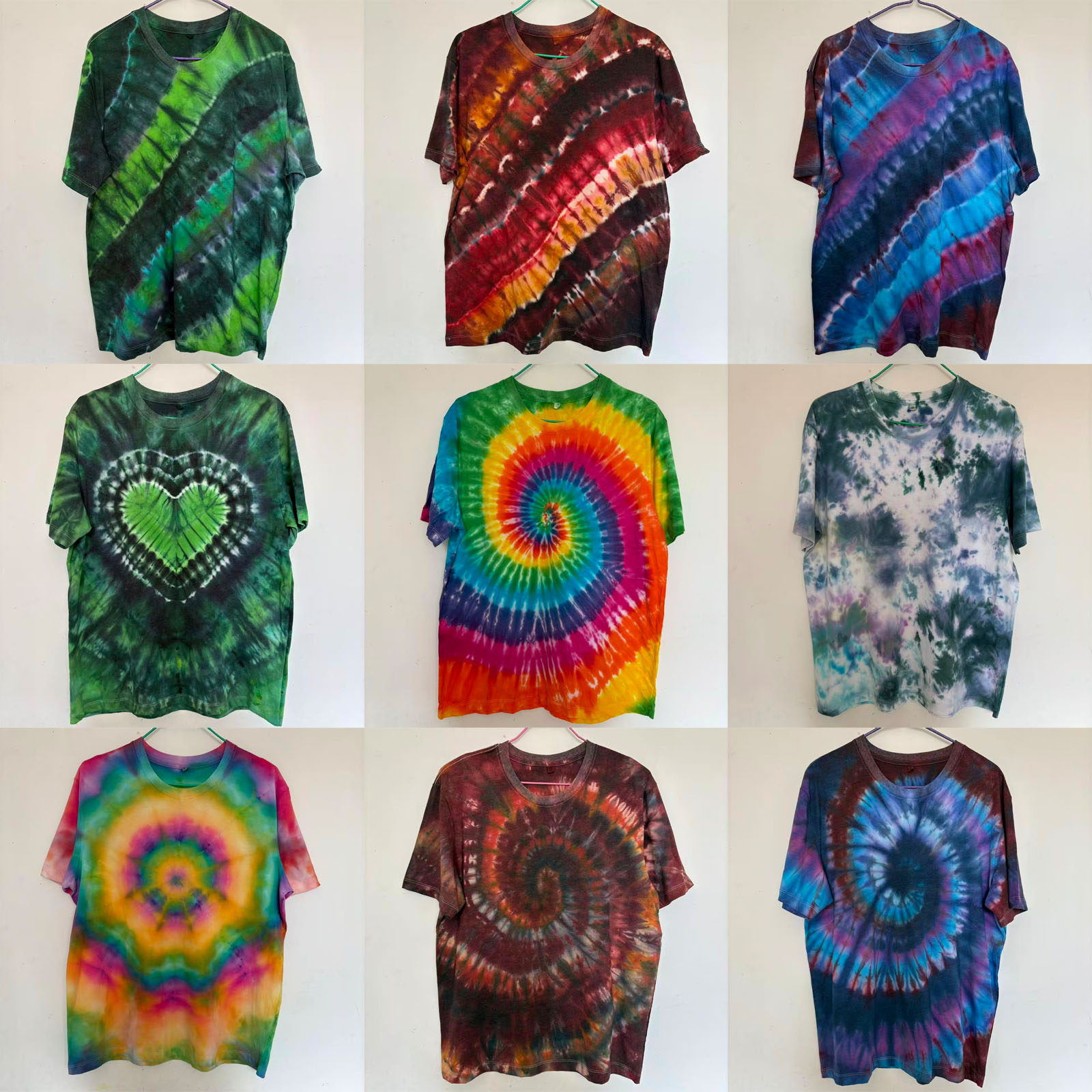 手工扎染纯棉短袖男女