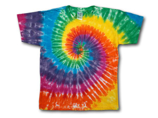 彩虹亲子Tee中性全棉手绘炫彩童装 扎染T恤 春夏宝宝短袖 儿童款