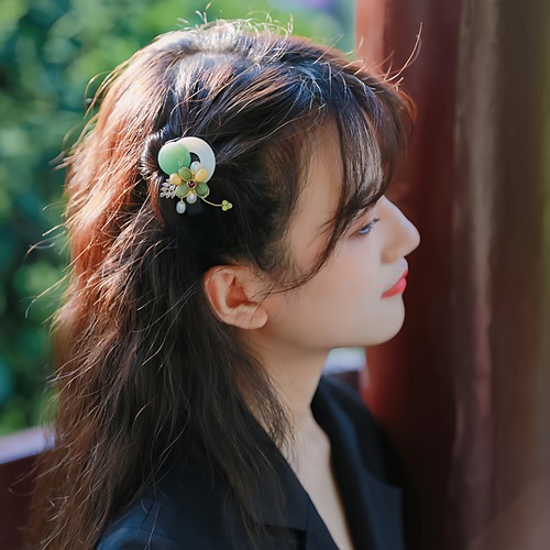 女巫原创配饰发夹天然淡水珍珠