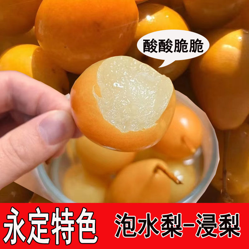 永定土楼浸梨泡水梨酸甜脆爽福建龙岩永定特产葫芦梨乌梨