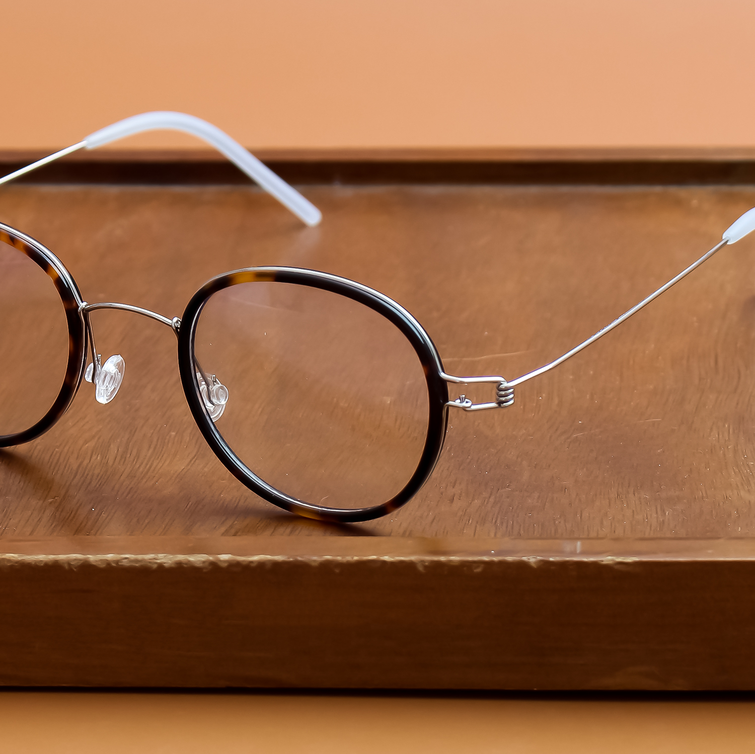 姜文同款复古玳瑁色圆框B钛眼镜架男女通用可配度数超轻质镜框