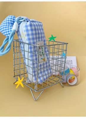 SEEUSODA｜原创韩系少女格子笔袋多巴胺文具收纳包文艺复古化妆包