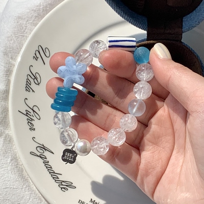 SEEUSODA原创生日礼物女友礼物四叶草手链天然石手串水晶韩国手链