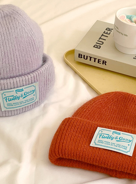 SEEU SODA/自制韩国少女保暖针织帽圣诞红ins新年礼物冷帽