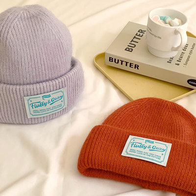 SEEU SODA/自制韩国少女保暖针织帽圣诞红ins新年礼物冷帽