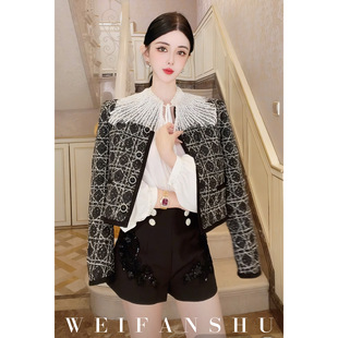 凡舒轻奢 菱格纹小香风高级感外套百搭 慢调巴黎2025年秋冬新款