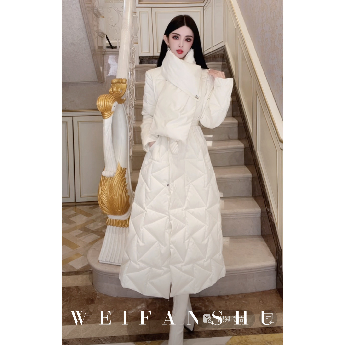 凡舒轻奢 沐光前行2025年秋冬新款时髦保暖长款95白鹅绒外套百搭