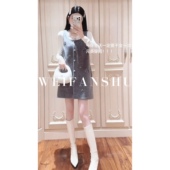 乖巧减龄A摆马甲连衣裙气质时尚 凡舒轻奢 智性千金2025年秋冬新款