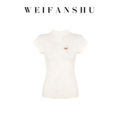 气质简约百搭修身 凡舒轻奢 白浅上衣2026年春夏新款 上衣时髦